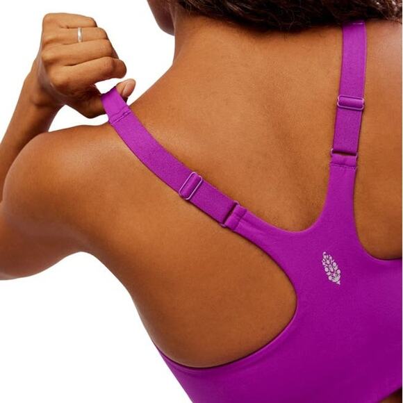 FP Movement x Hatch NWT Pink Fluorescent Berry Square Neck Maternity Sports Bra - Picture 6 of 9